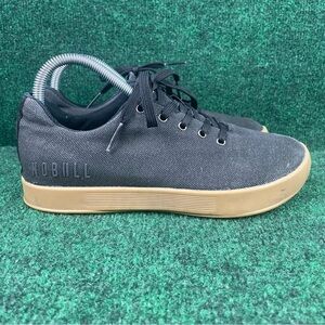 NOBULL Canvas Trainer Women’s 8 Men’s 6.5 Black Gum Bottom Shoes Sneakers